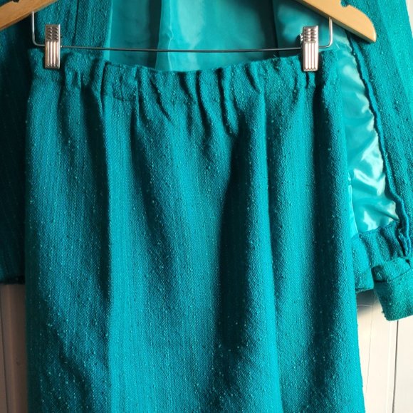 VINTAGE Hand Woven Wool Blend Dress Suit - Picture 5 of 10